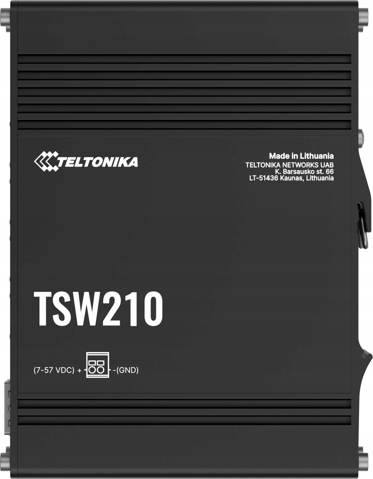Teltonika TSW210 priemyselný prepínač 8xGE 2xSFP PoE+ (TSW210000040) Din