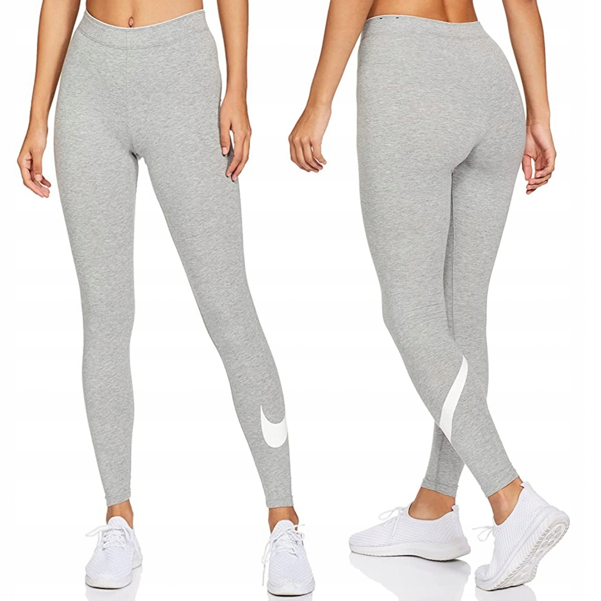 

Nike legginsy damskie szare sportowe bawełna S