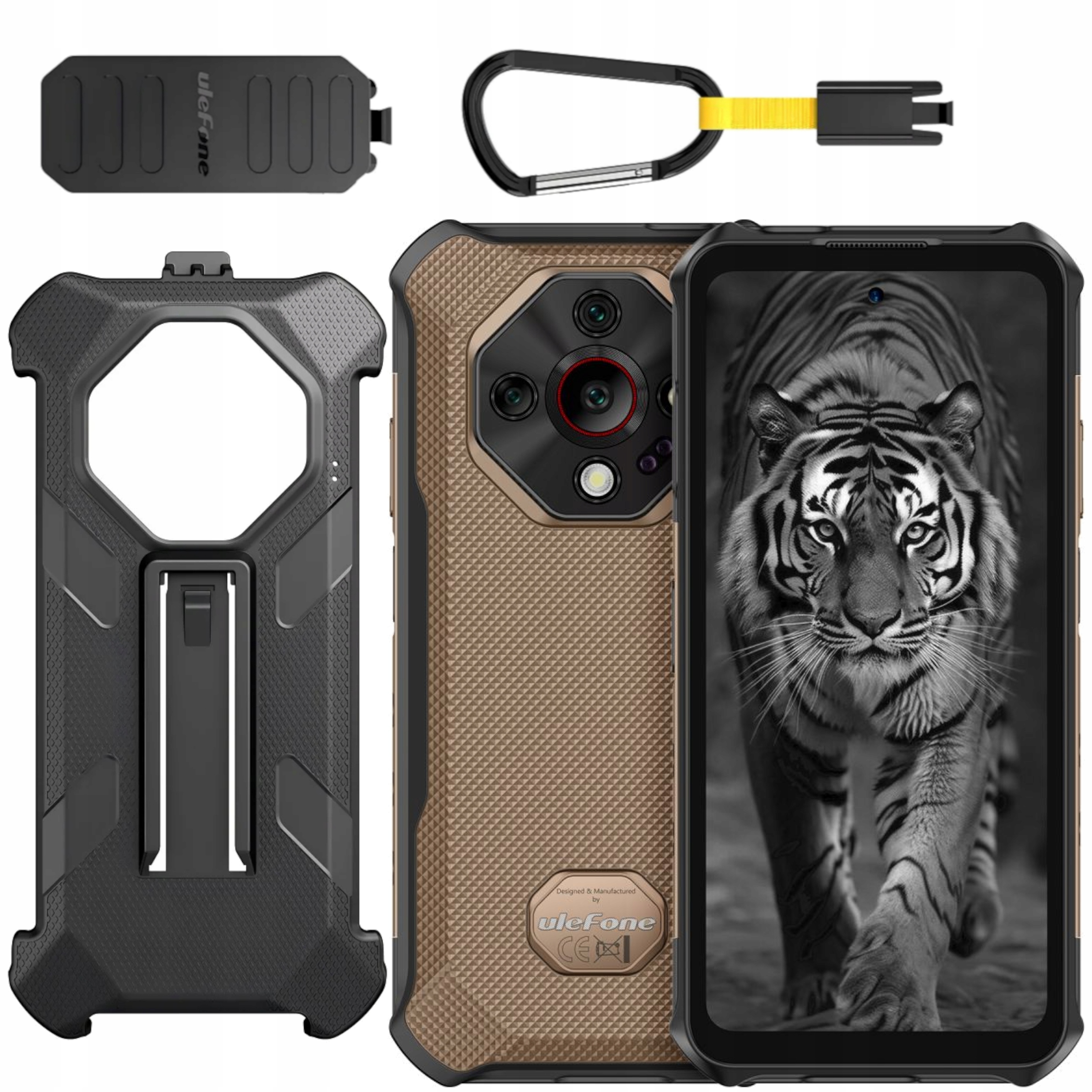 Pancerny Smartfon Ulefone Armor X16 6/128GB Android Sand Dune Etui