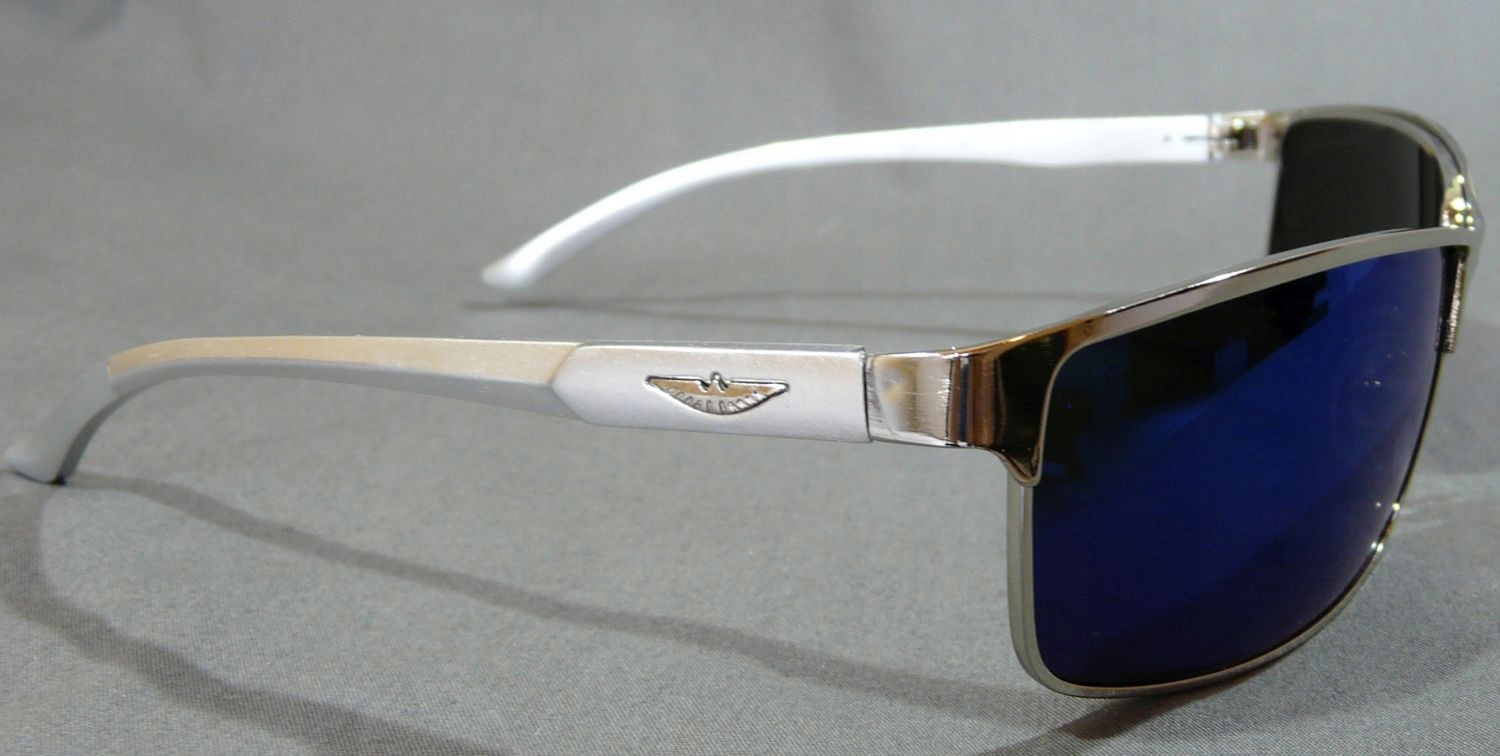 OKULARY MĘSKIE POLARYZACYJNE PRIUS FLEX ETUI UV400 Kolor srebrny