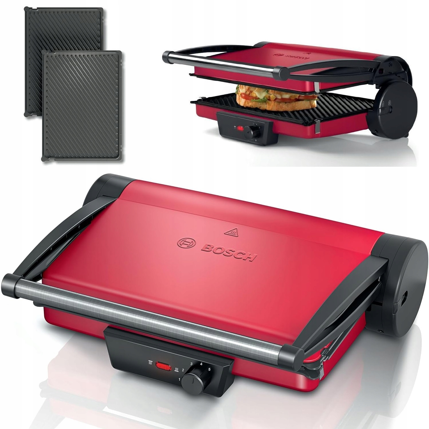 Elektrický Gril Bosch TCG4104 2000W 3 Polohy Grilovania Odnímateľné Dosky