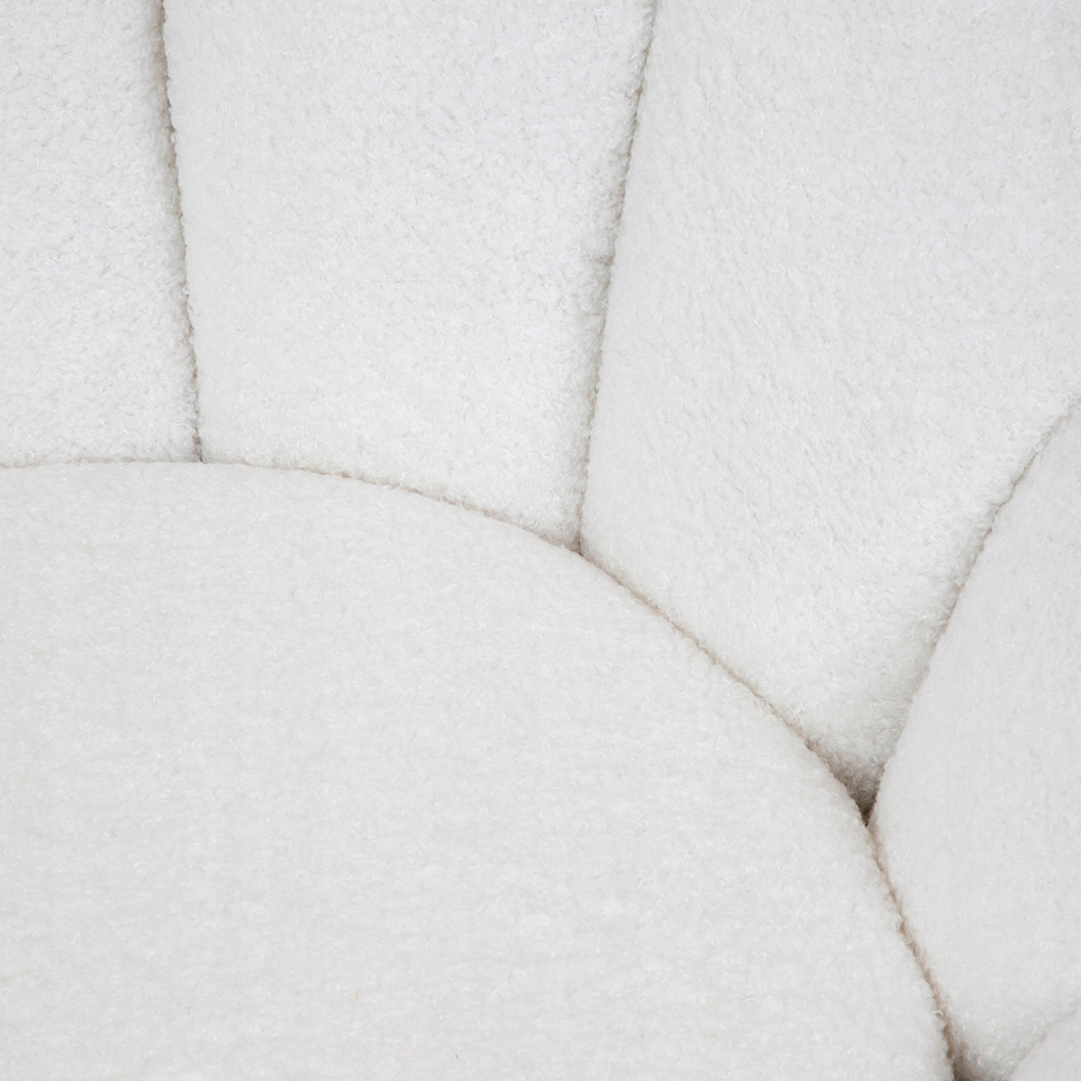 Fotel DOUILL obrotowy ecru w tkaninie TEDDY 94x88x62 cm HOMLA Marka Homla