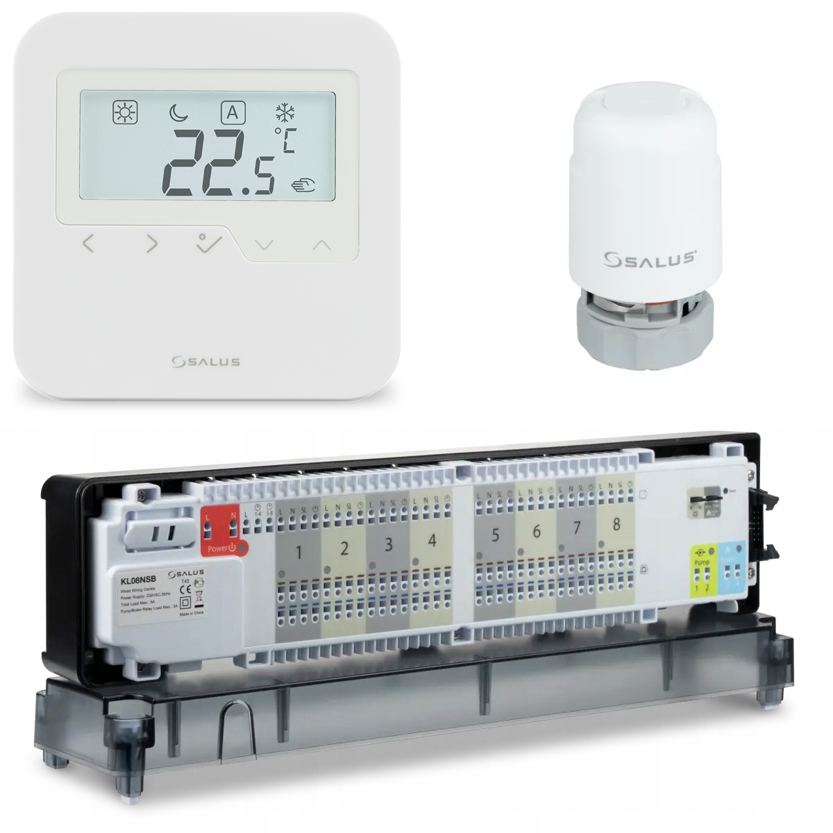 Sada Na Podlahové Vykurovanie Salus Lišta Regulátor HTRS230 Pohon