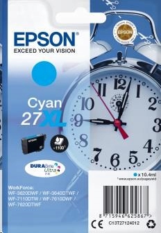 Atramentová tyčinka Epson Singlepack "Alarm clock" Cyan 27XL DURABrite…