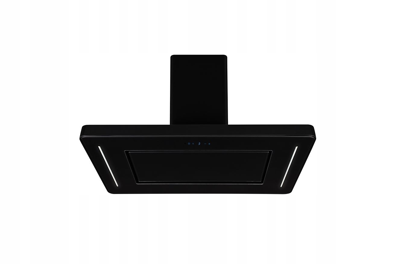 Okap kuchenny kominowy wyspowy Magnum Island 90 cm 850m3/h czarny mat