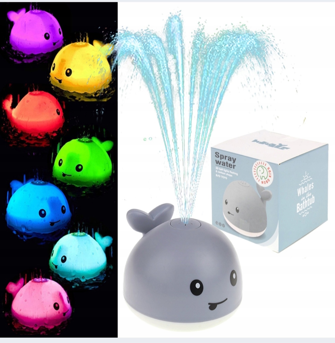 FONTANNA ZABAWKA DO KĄPIELI TRYSKAJĄCY WIELORYB