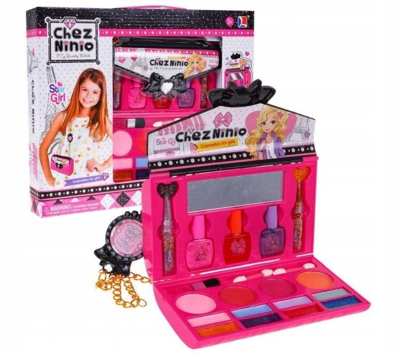 

Zestaw Make Up Torebka Cienie Lakiery Błyszczyki