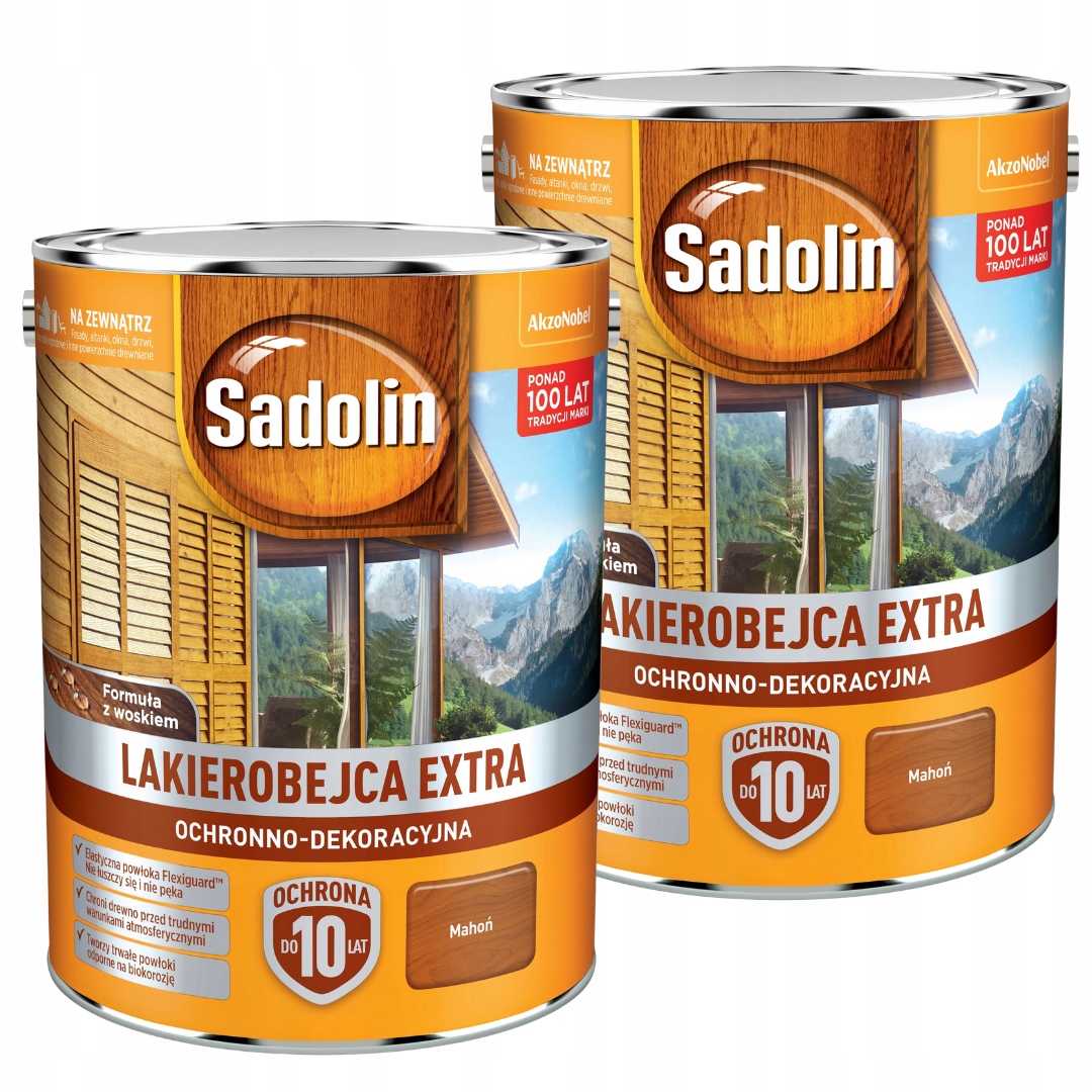 Sadolin Extra Lakobejca 10L Mahagón Sada 2x5L