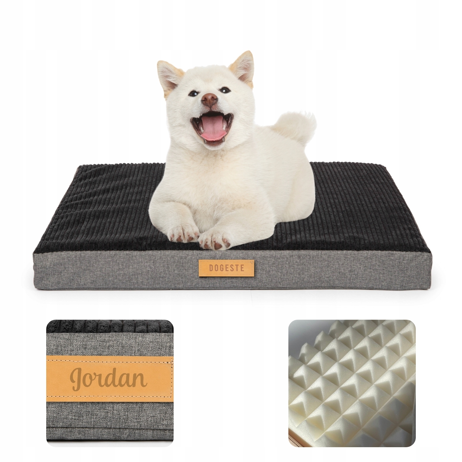 Pelíšek pro psa Matrace Potah XL gravírování jméno Bonus 90x70