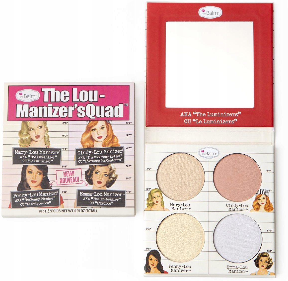 The Balm The Lou-Manizer's Quad Paleta Rozjasňovačů Stínů