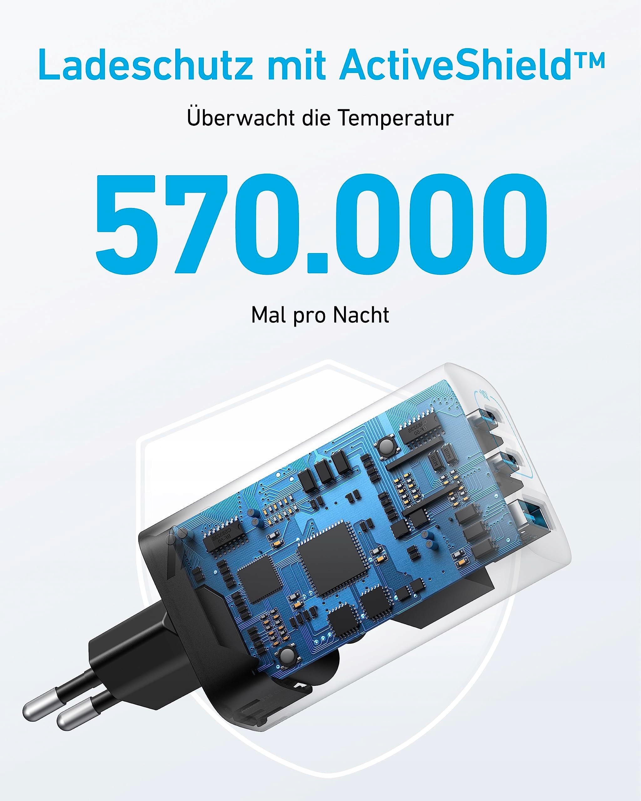 ANKER Ładowarka USB C 67W 3-Port Szybkie Ładowanie — miniatura 5