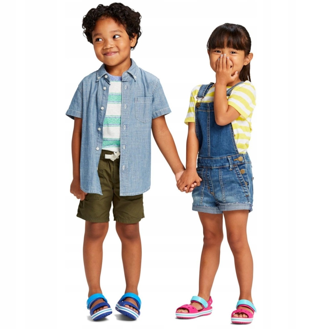 CROCS SANDAŁY DZIECIĘCE KLAPKI CROCBAND SANDAŁKI KROKS NA RZEPY r. 34-35 Stan opakowania oryginalne