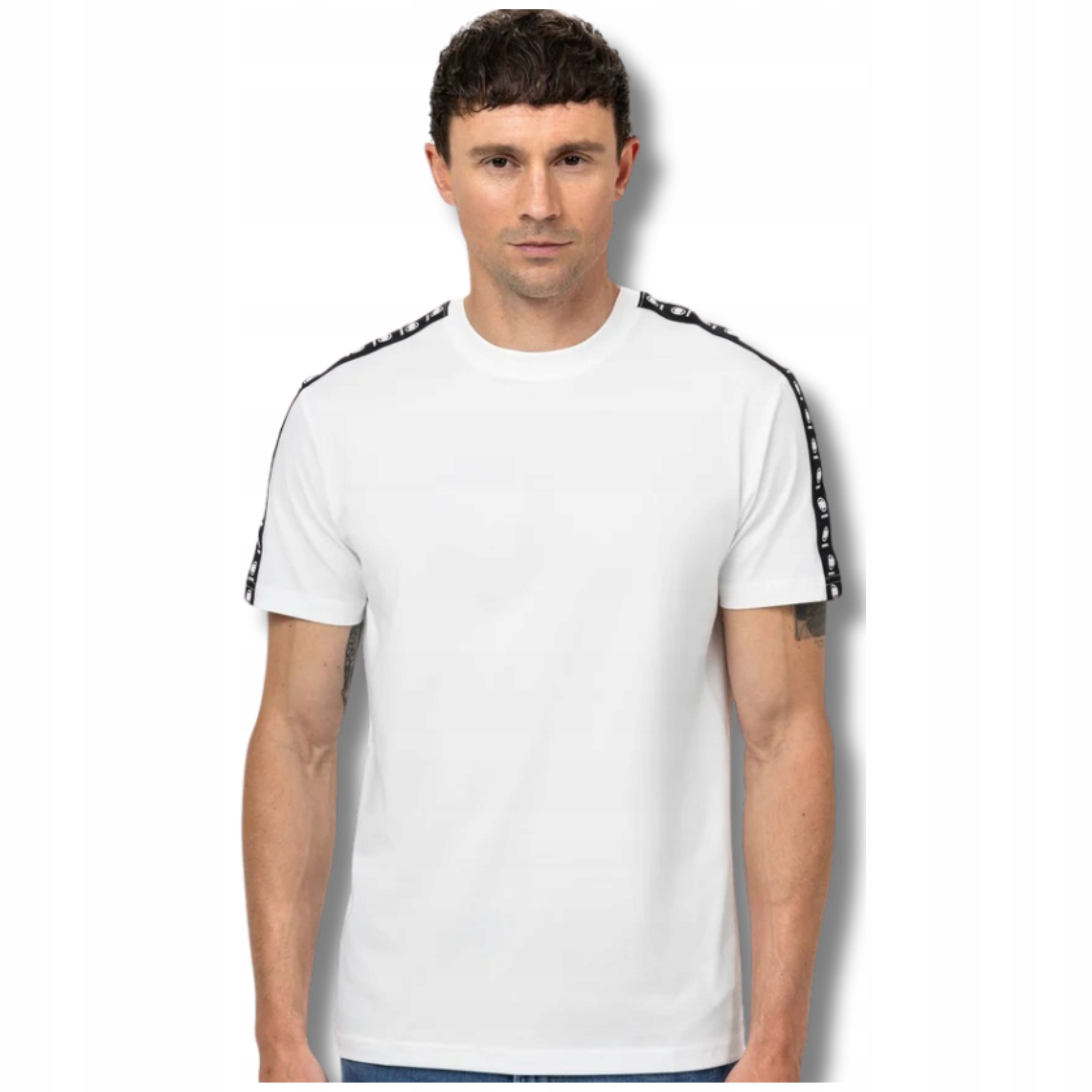 Męska Koszulka Bawełniana Pit Bull Z Lampasami L