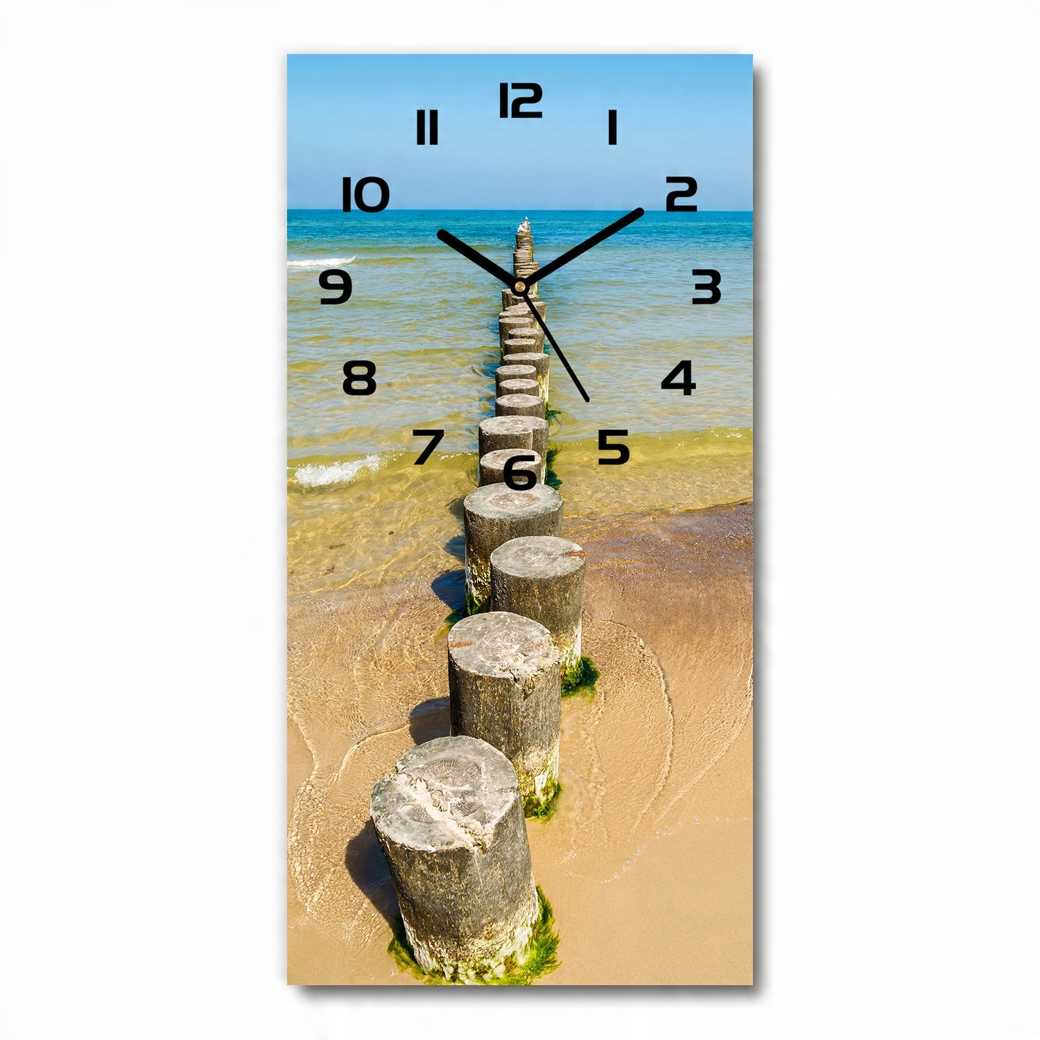 

Nowoczesny pionowy zegar ścienny Falochron 30x60cm