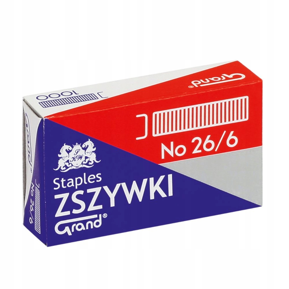 

Zszywki 26/6 Grand Ocynkowane do Zszywacza 1000szt