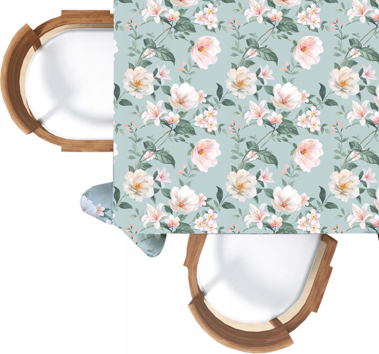 OBRUS PLAMOODPORNY 140X220 WZORY DZIKA RÓŻA