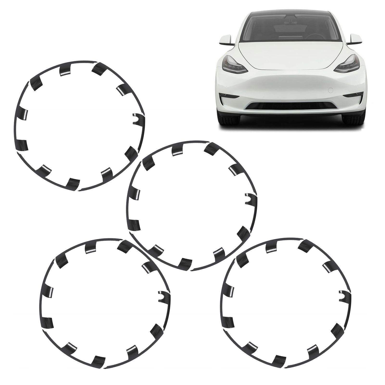 24X OCHRANIACZ FELGI KOŁA ŁATKA NA KOŁPAK KOŁA DLA MODELU TESLA Y PERFORMAN Marka inna