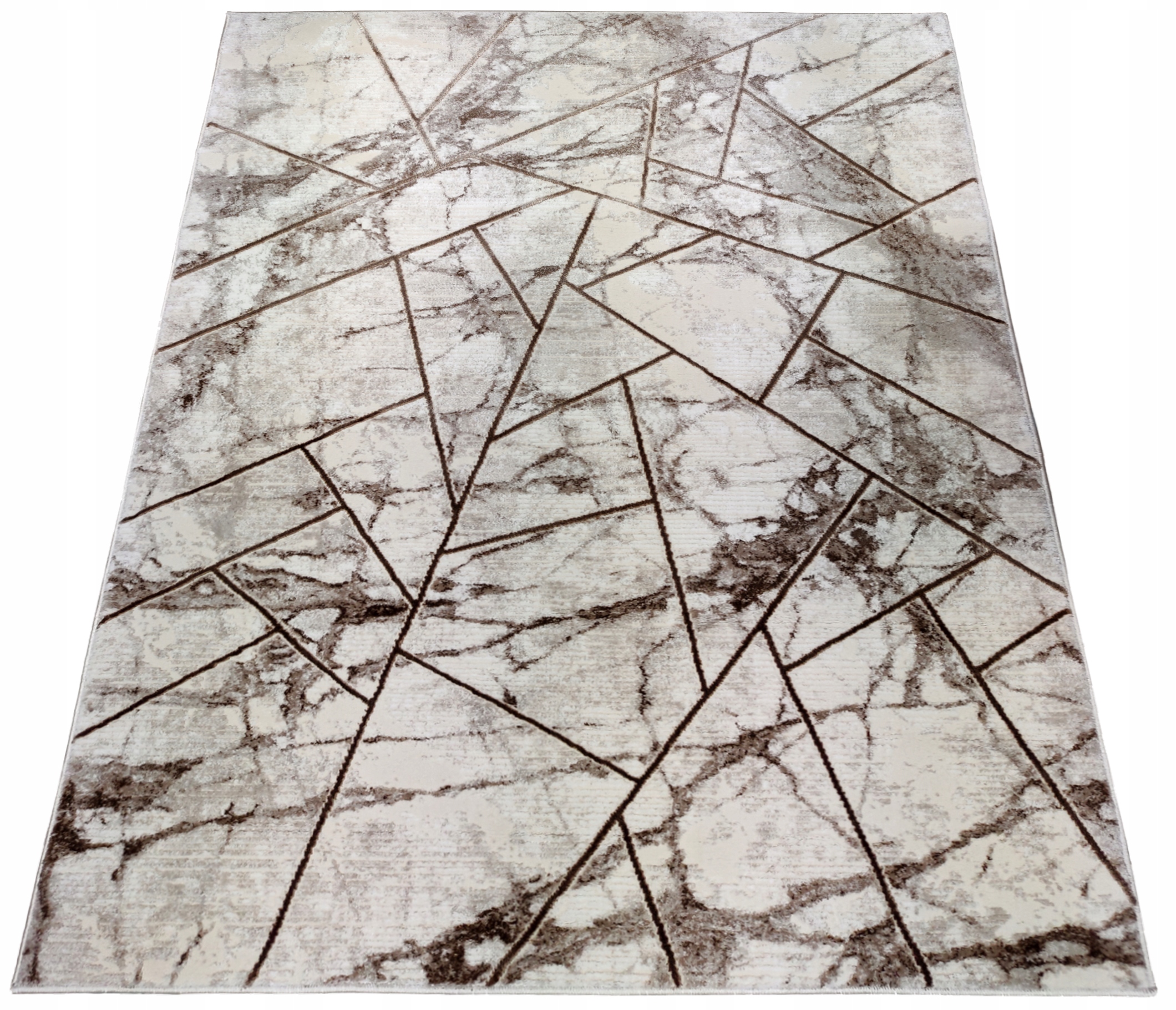 Koberec 135x190 Moderný Do Obývačky Krémový Blesk