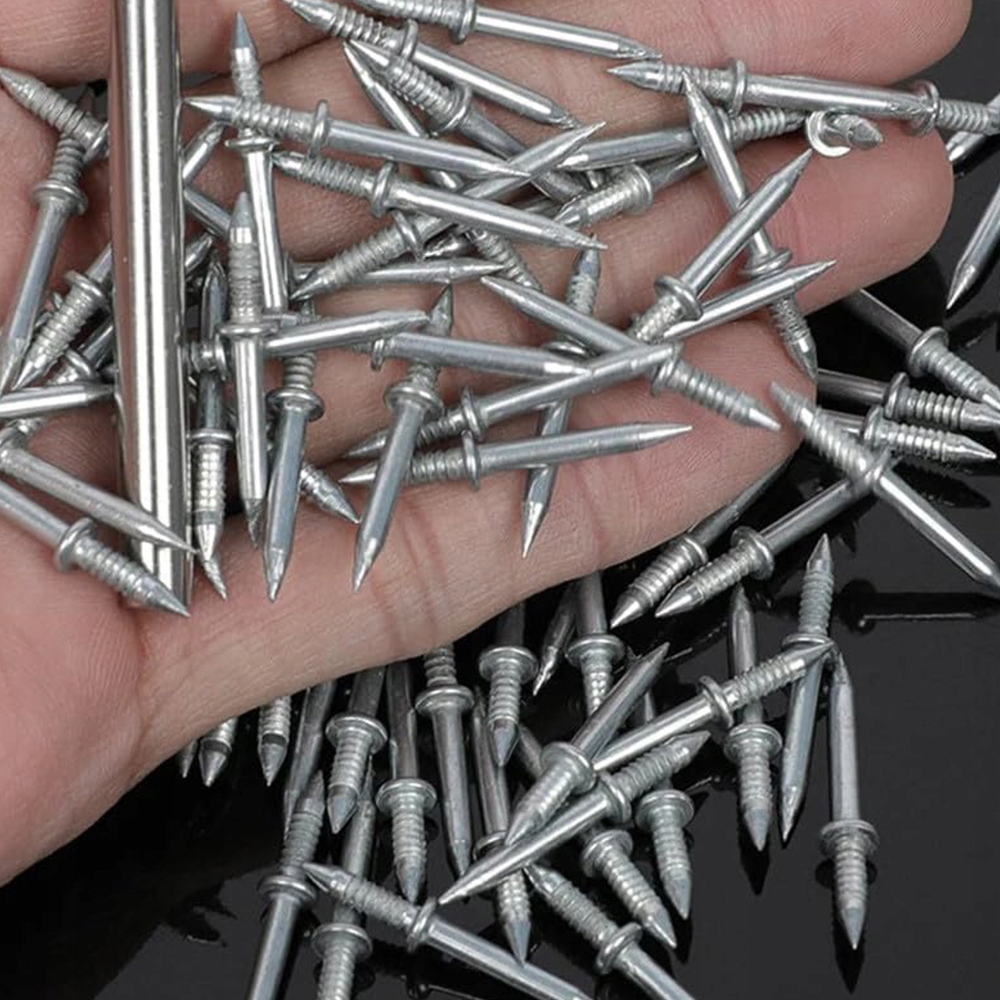 GWÓŹDŹ DO LISTEW PRZYPODŁOGOWYCH Z PODWÓJNYM ŁBEM BEZ SZWU 100 SZT ZESTAW Marka inna