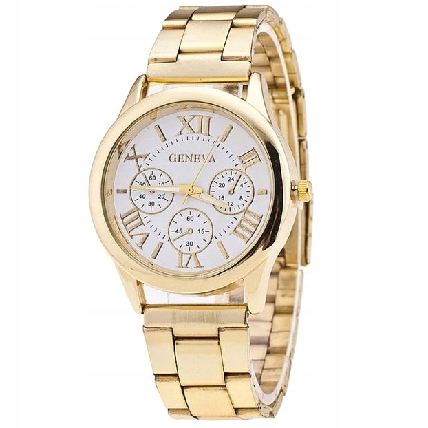 Zegarek ZŁOTY Damski Bransoleta GENEVA Klasyczny