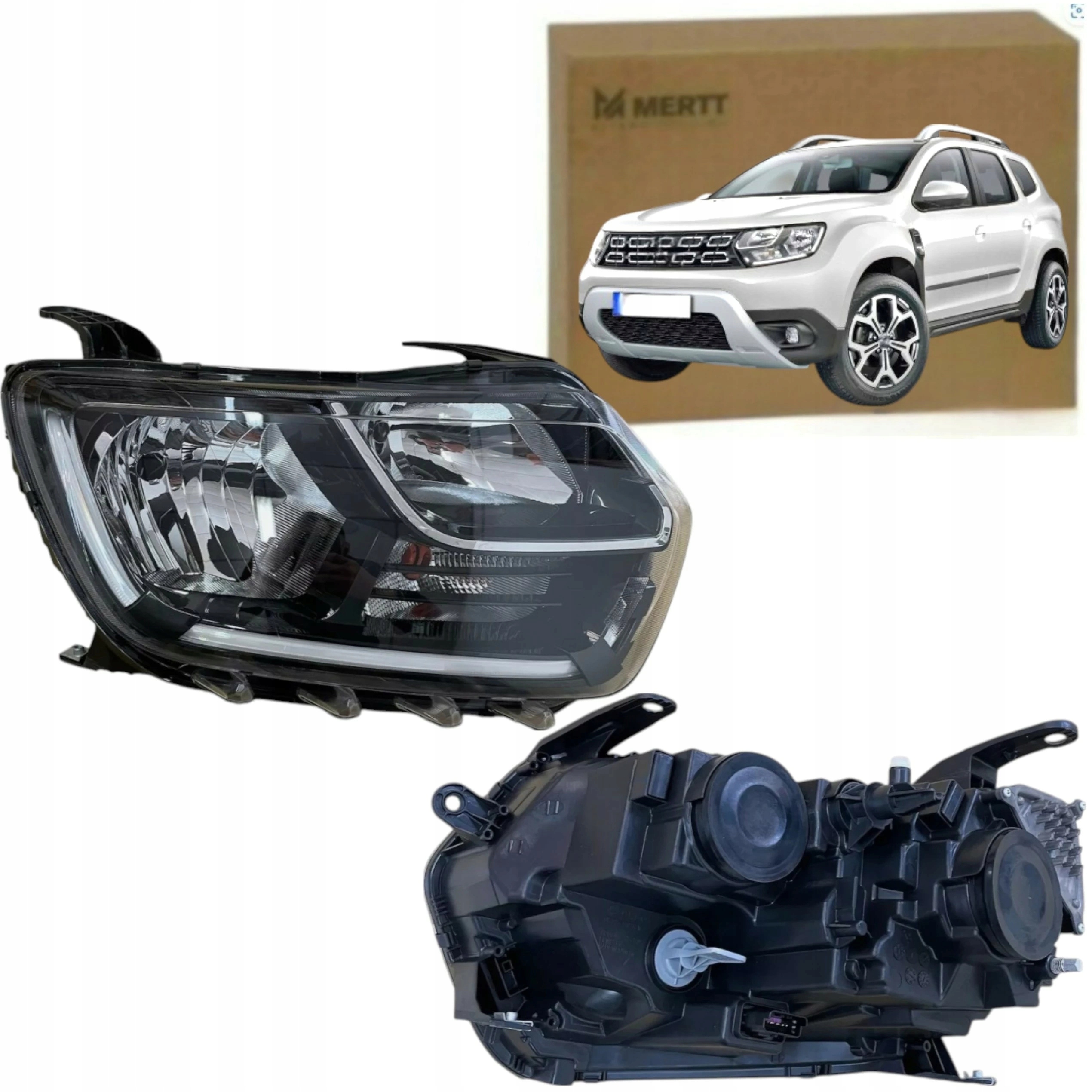 Světlomet Světlo Přední Pravá 260101133R H1 H7 Dacia Duster 2017