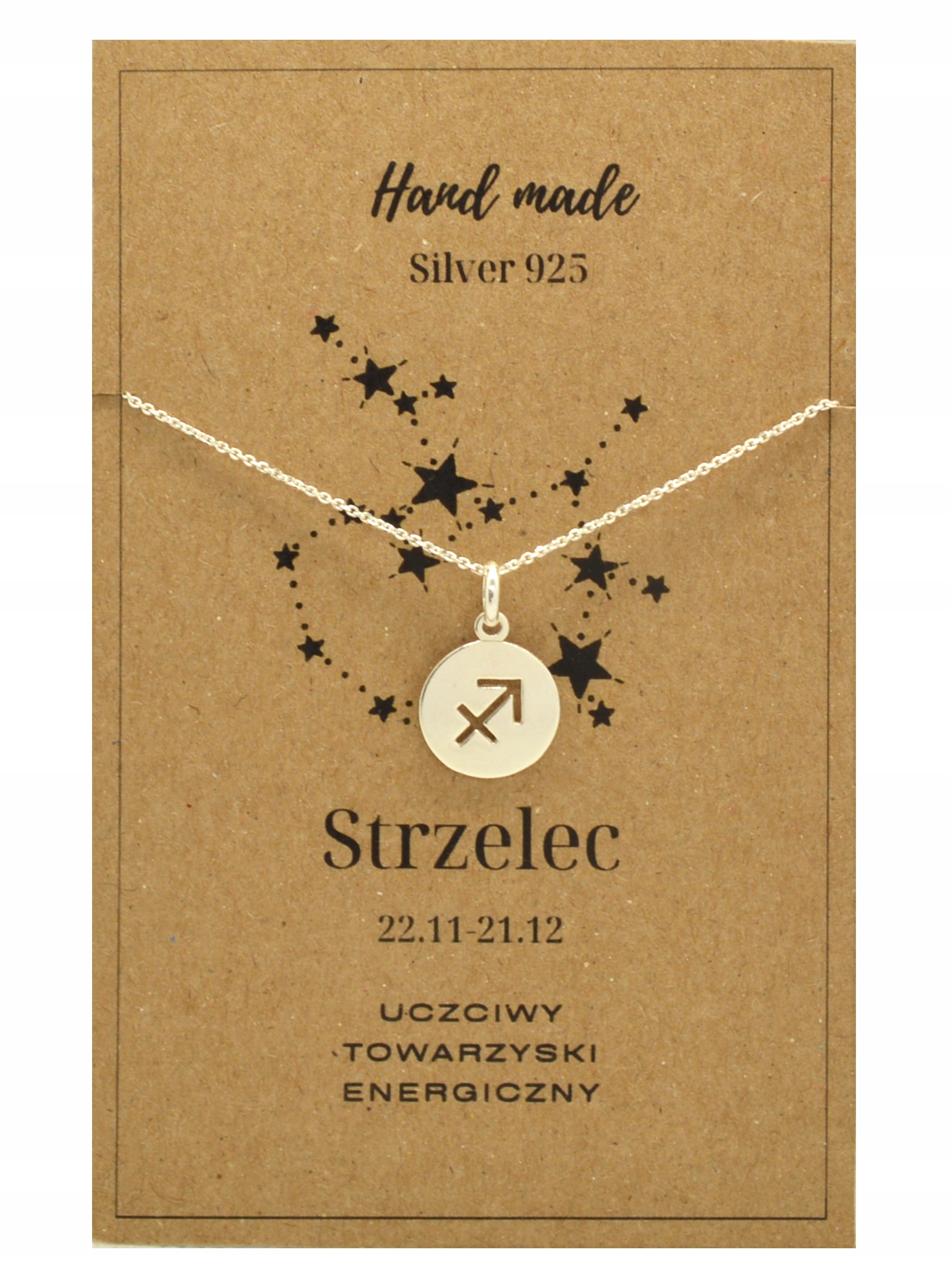 

Naszyjnik Znak Zodiaku Strzelec Srebrny