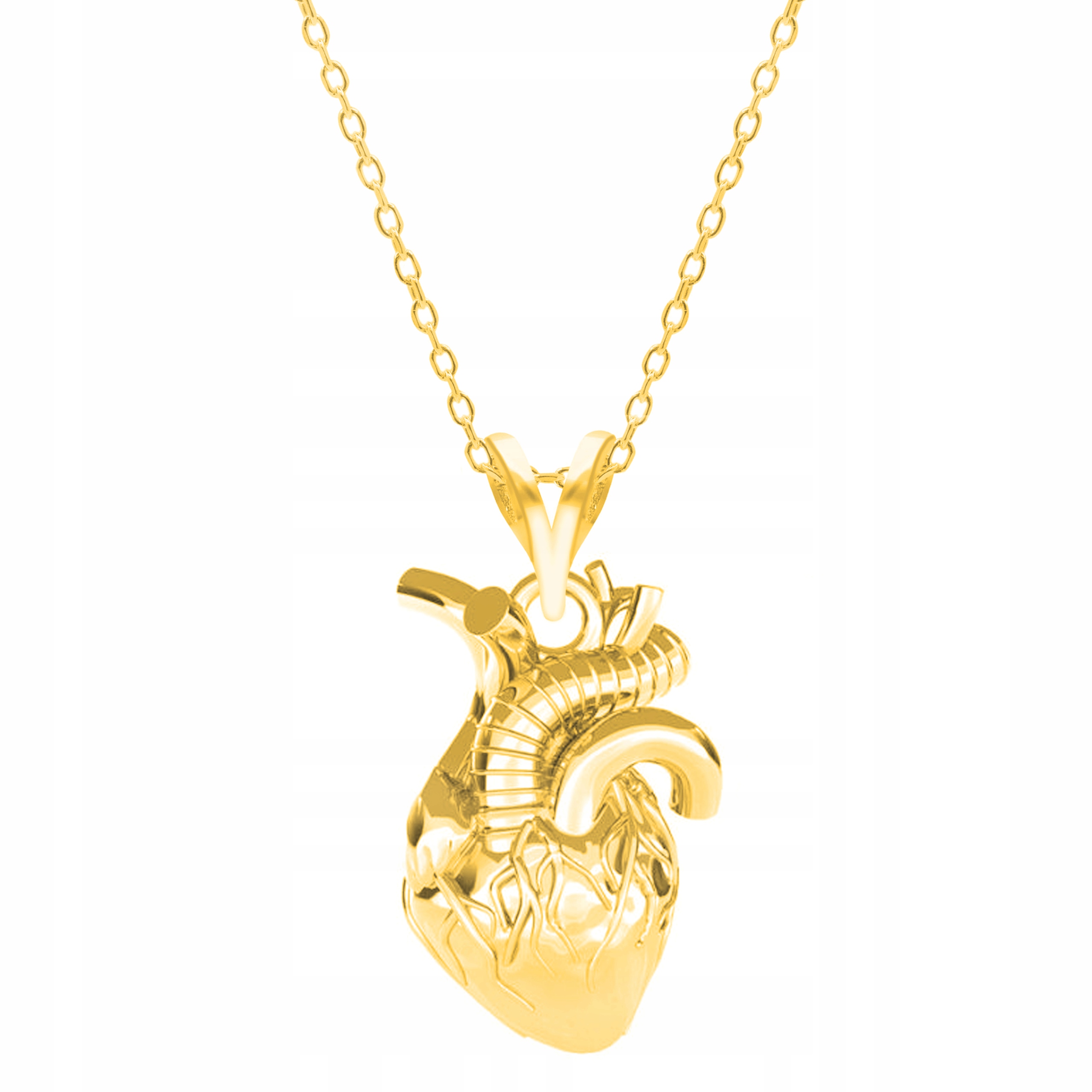 

Łańcuszek złoty naszyjnik 925 Serce Anatomiczne