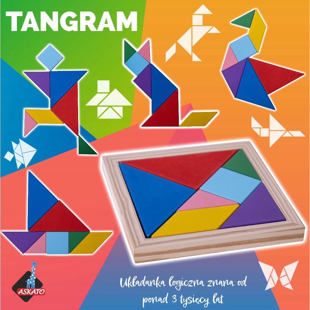 

Układanka Drewniana Tangram Askato