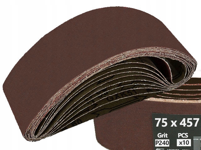 PAS BEZKOŃCOWY TAŚMA 75x457 PAPIER ŚCIERNY 240 x10