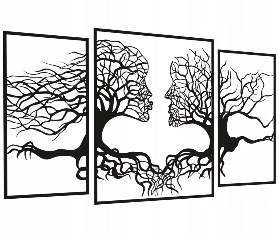 Prelamovaný Obraz Strom Do Kuchyne Obývacej Izby Nástenná Dekorácia Panel Tryptyk 3D