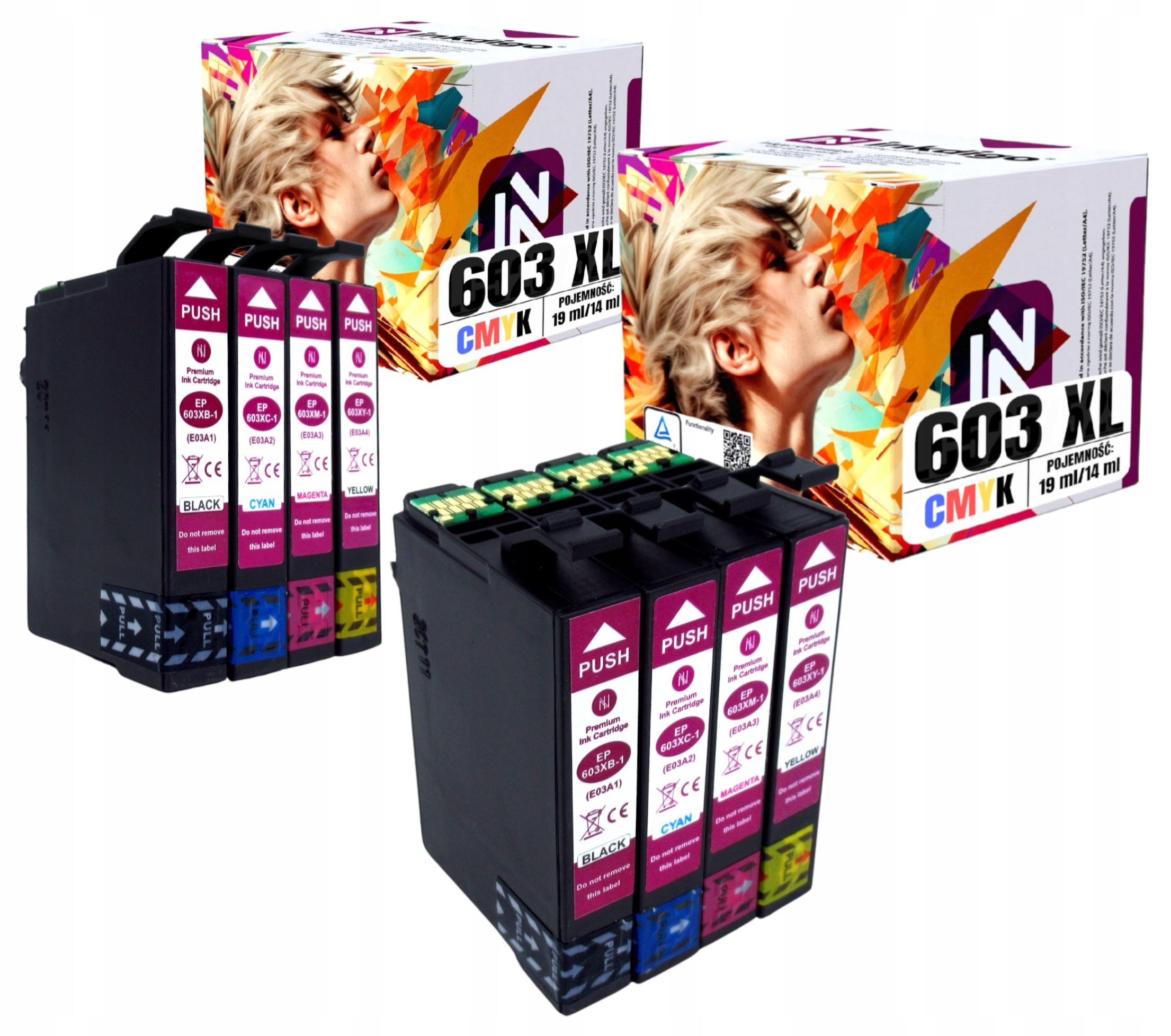 8x Náhradní inkoust 603 XL pro Epson Expression Home Xp 2100 2155 3100 3155