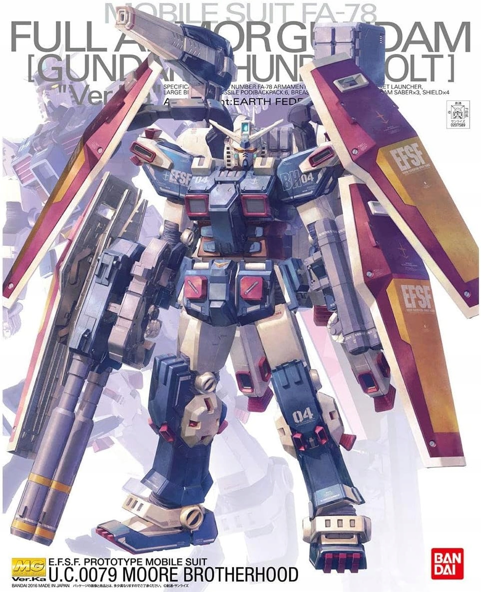 Gundam Mg 1/100 FA-78 Full Armour Gundam Thunderbolt Stavebnice Model