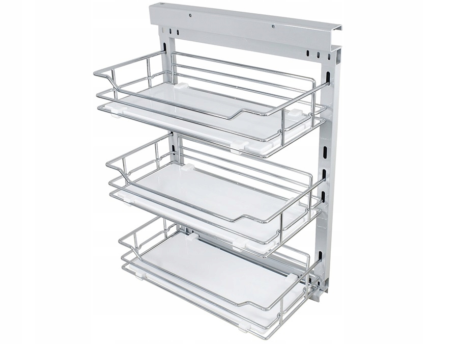 Výsuvný Nákladný Kôš Do Skrinky 40 Plné Dno Chróm 3 Reg. Police Starax Blum P