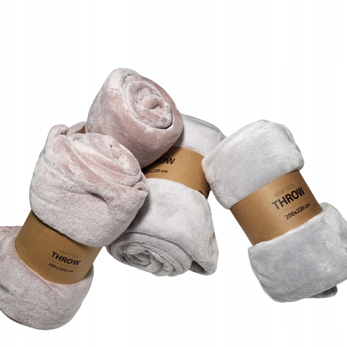 Koc KRAF polar CIEPŁY 200x220 cm różowy Kolor dominujący inny