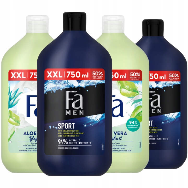 Fa sprchový gel pro muže Fa Men Sport pro ženy Fa Aleo 4x750 ml