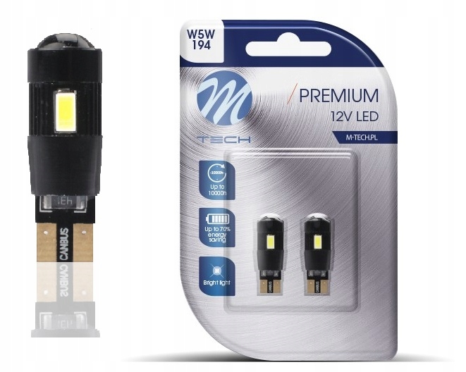 

2x Osram Led W5W 12V Zimna biel -canbus -mocna -3W