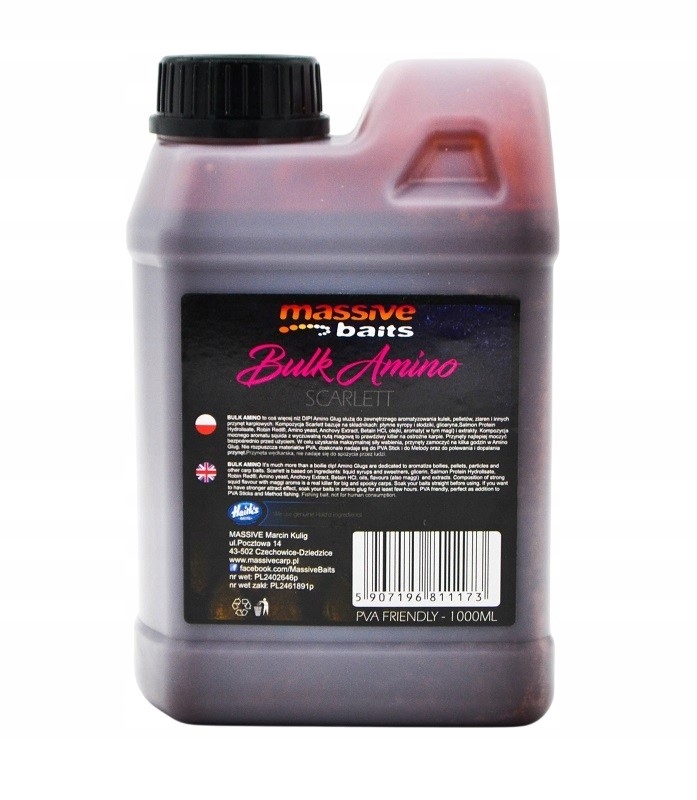 Liquid Massive Baits Bulk Amino Scarlett (1000ml)