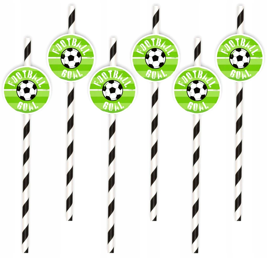SŁOMKA DO PICIA RURKA PIŁKA NOŻNA-6 SZTUK-9982
