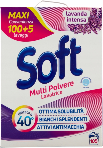 Levně Soft Multi Polvere prášek na praní Levandule 105 praní
