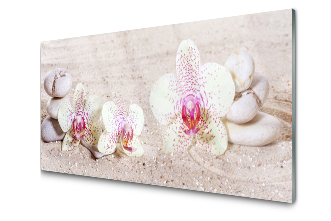 Skleněný panel Deska Orchidej Zen Písek 120x60