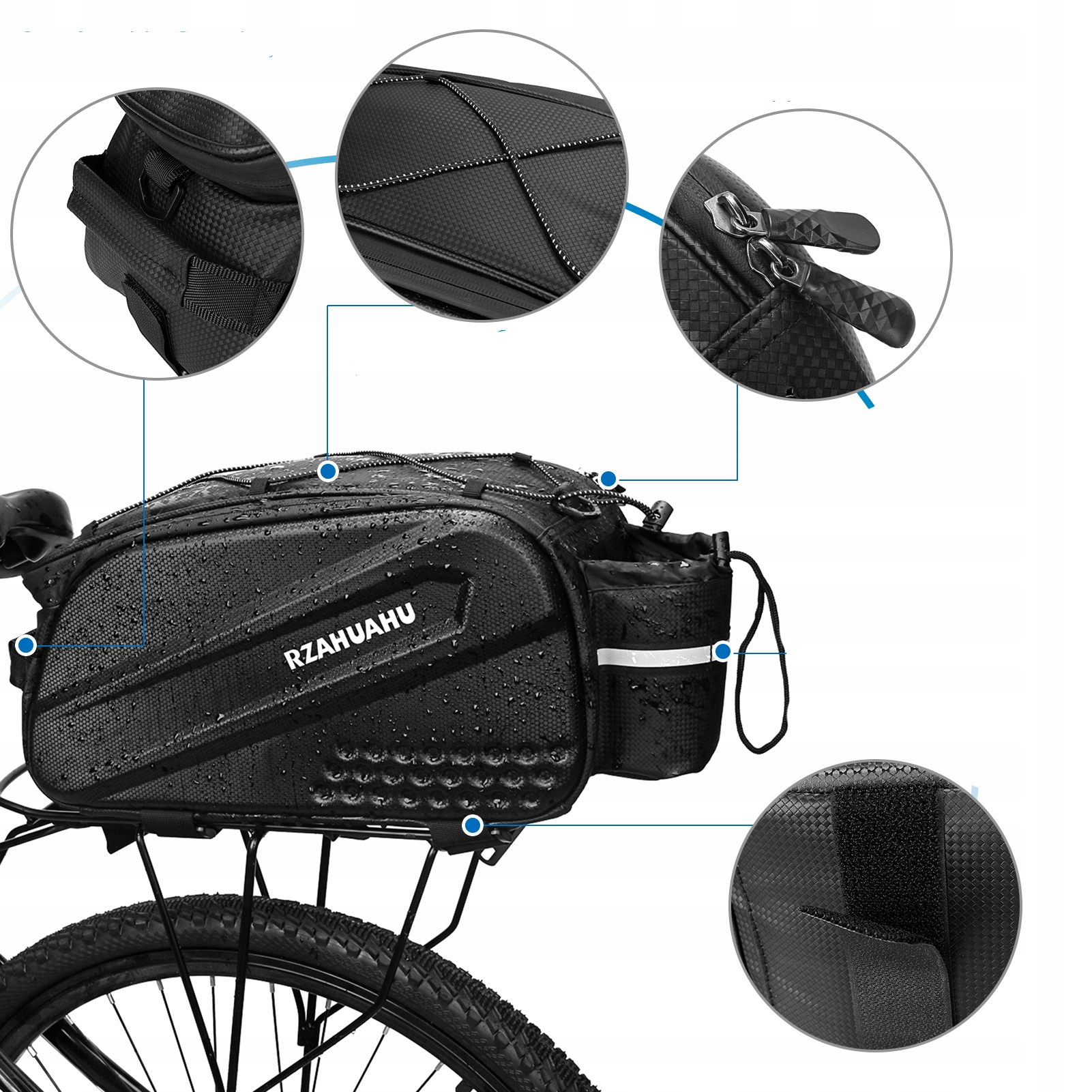 10L TORBA NA BAGAŻNIK ROWEROWY WODOODPORNY Producent inny