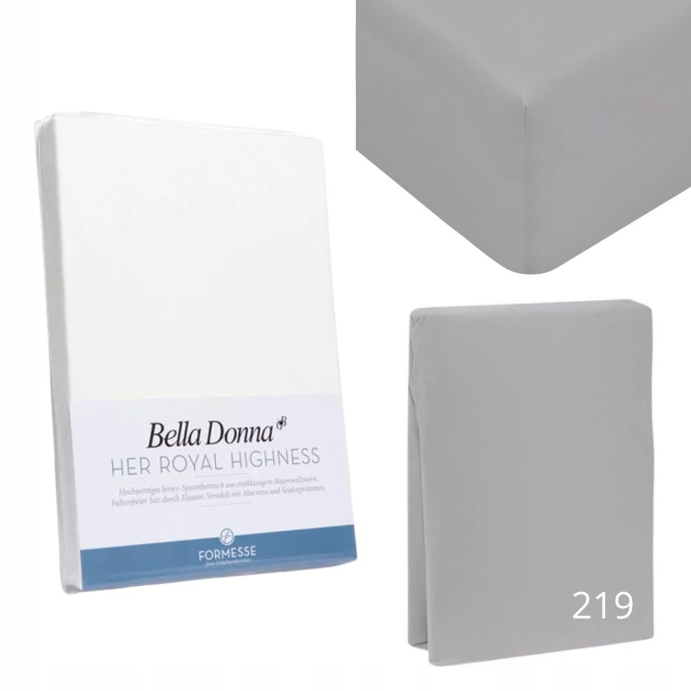 Prostěradlo Formesse Bella Donna Jersey 90x200 cm Cement 219