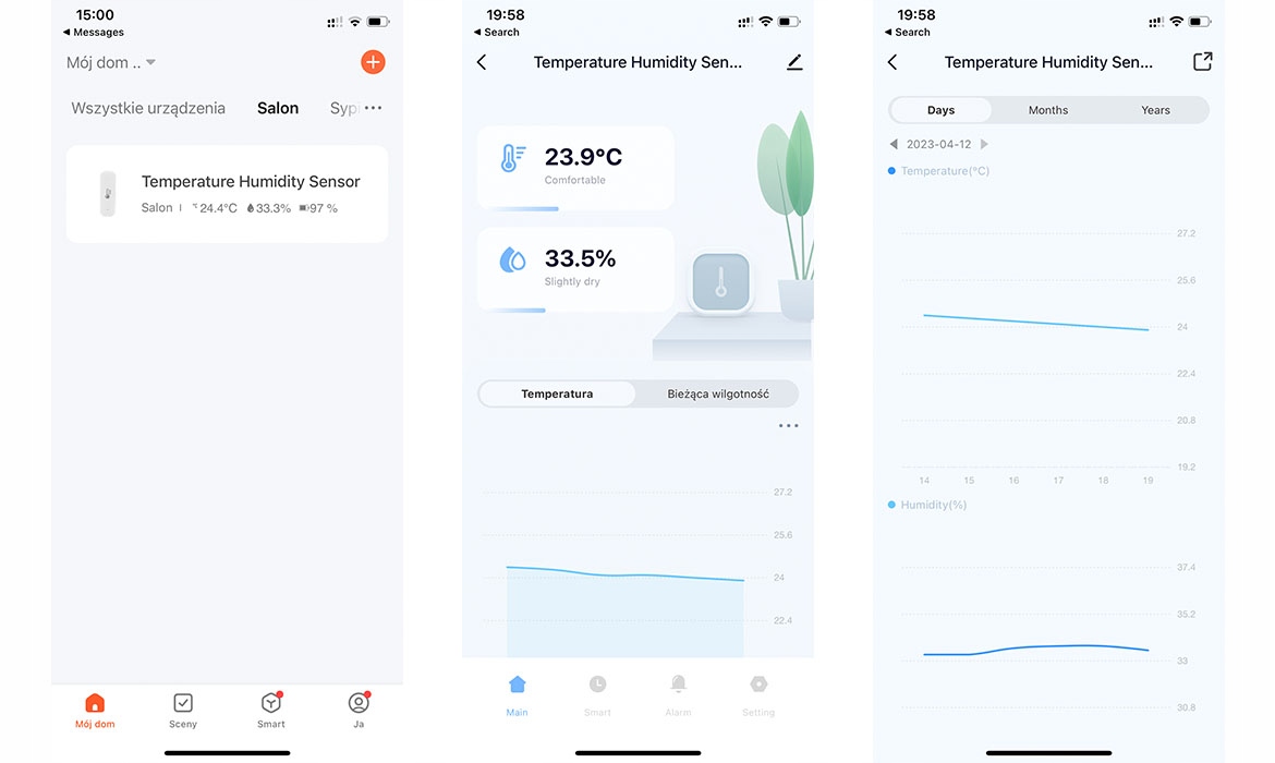 Czujnik TEMPERATURY I WILGOTNOŚCI ZIGBEE TUYA MINI Seria ZIGBEE