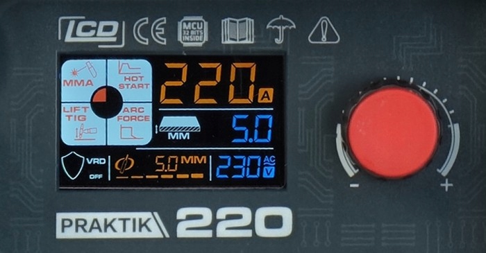 Spawarka inwertorowa IDEAL PRAKTIK 220 LCD SYNERGY Marka Ideal