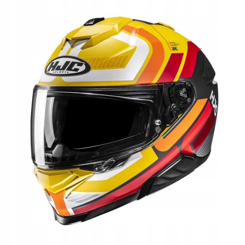 Motocyklová Prilba Hjc I71 Viz Yellow Red XL