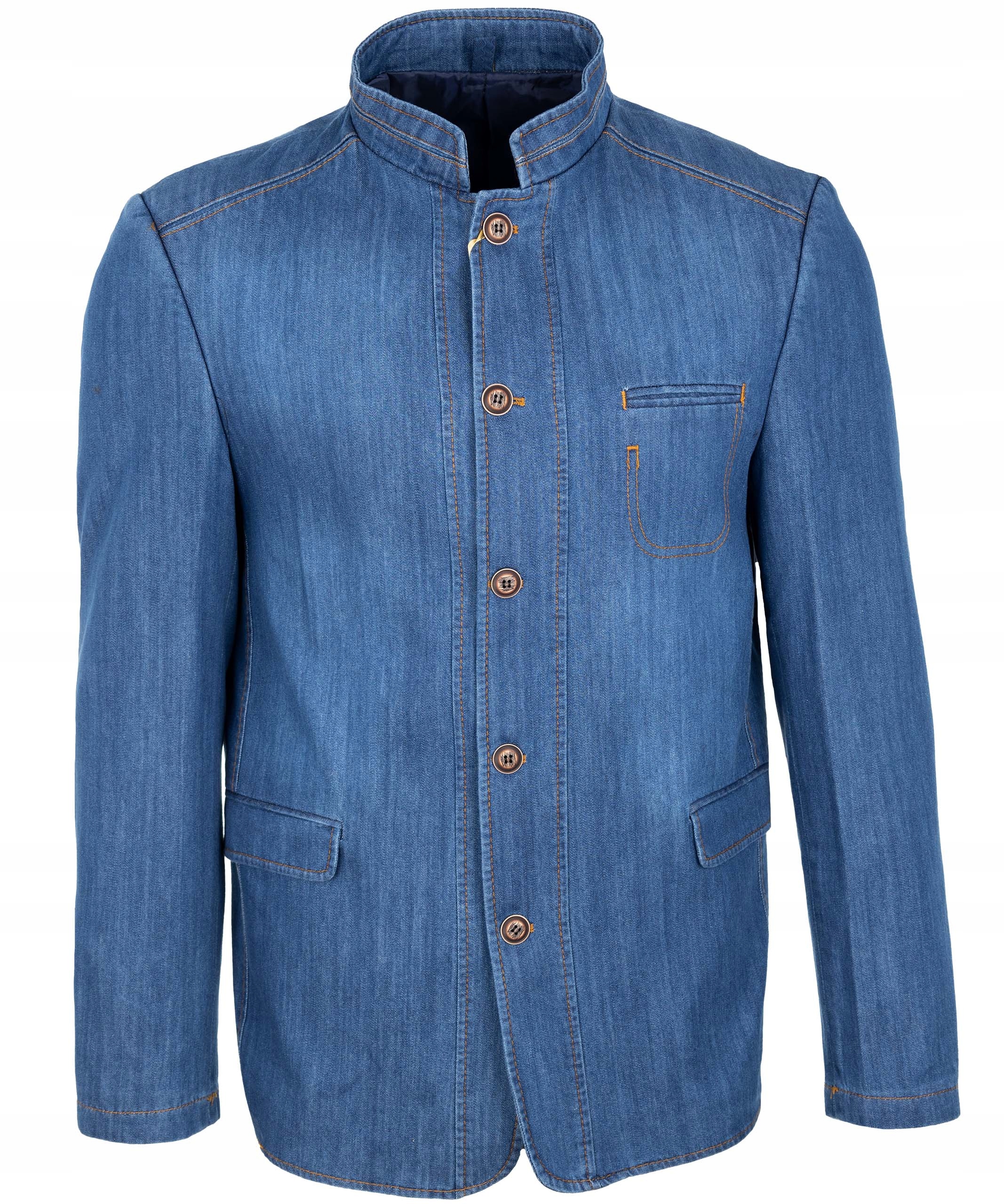 

marynarka męska jeans Palmiro Rossi, 48 ze stójką