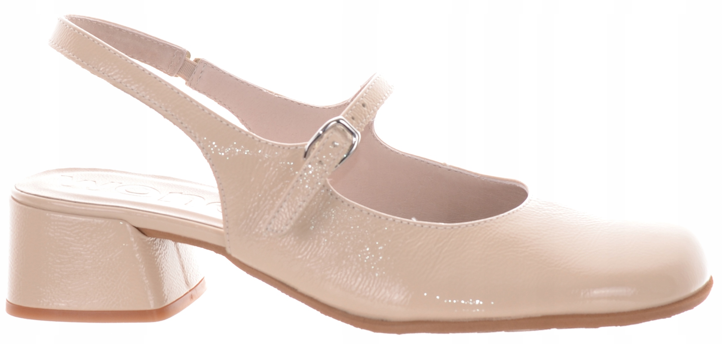 Wonders dámské elegantní lakované béžové stylové dámské sandály 38