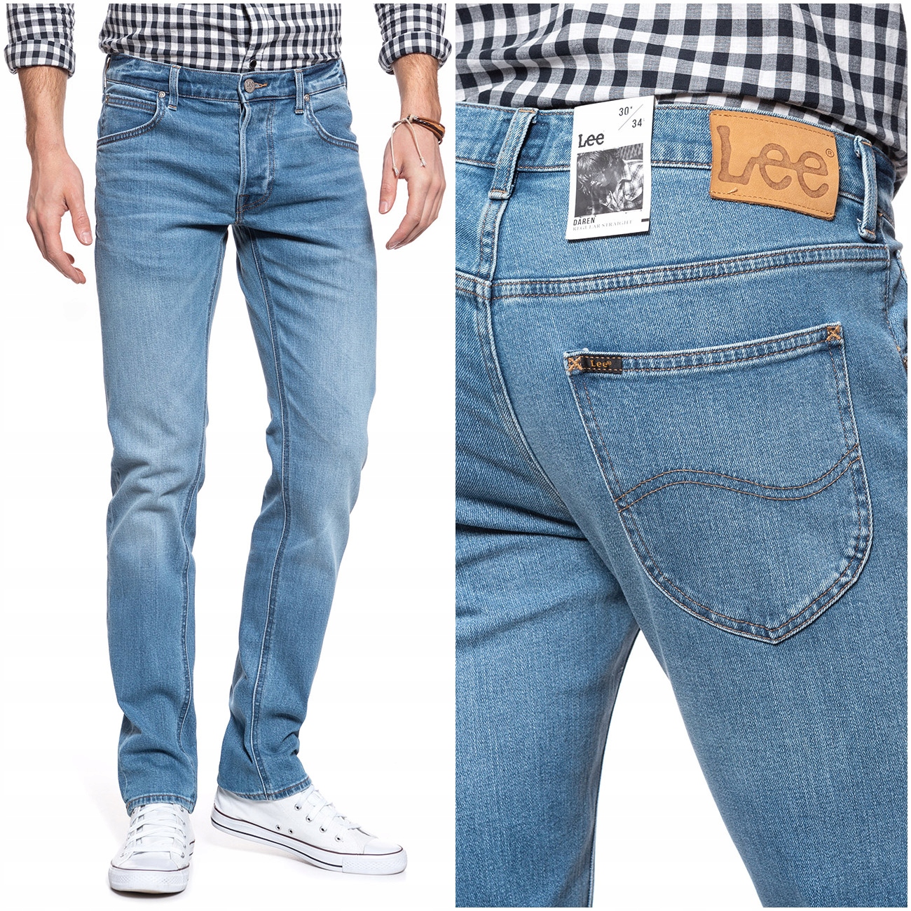 

Lee Daren Męskie Spodnie Jeansowe Regular W33 L34