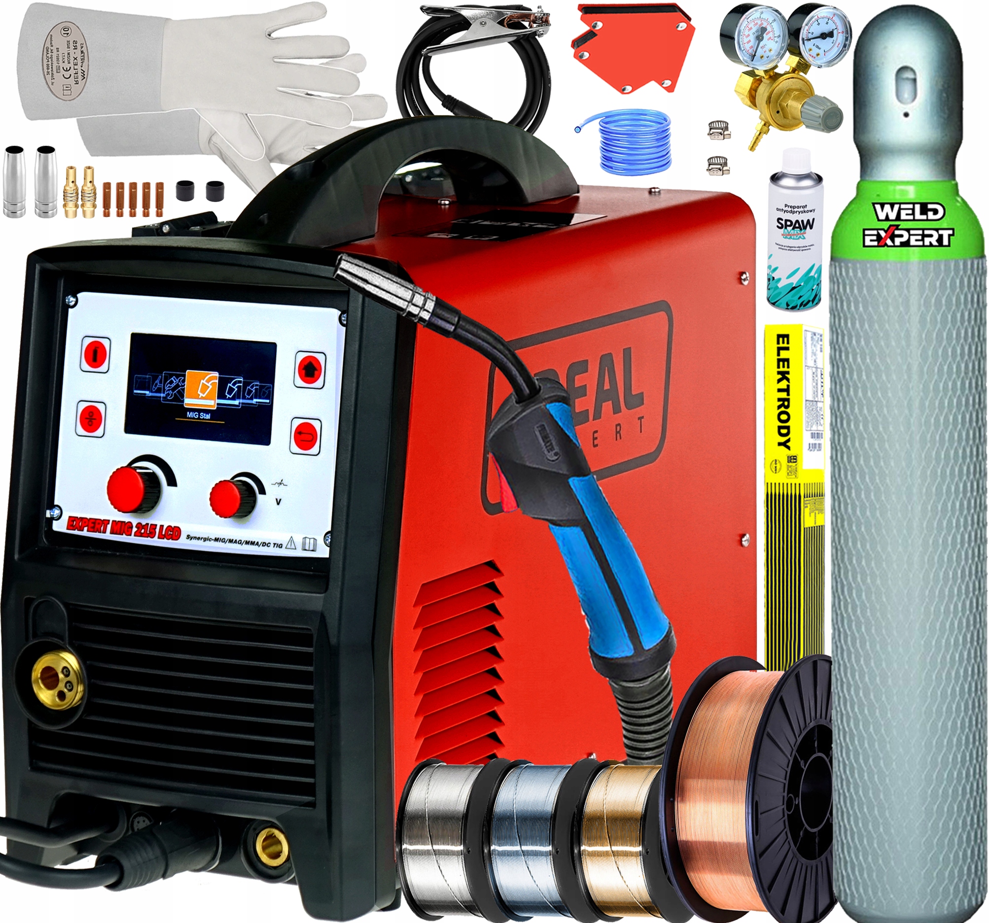 SPAWARKA MIGOMAT IDEAL EXPERT MIG 215 LCD SYNERGIA