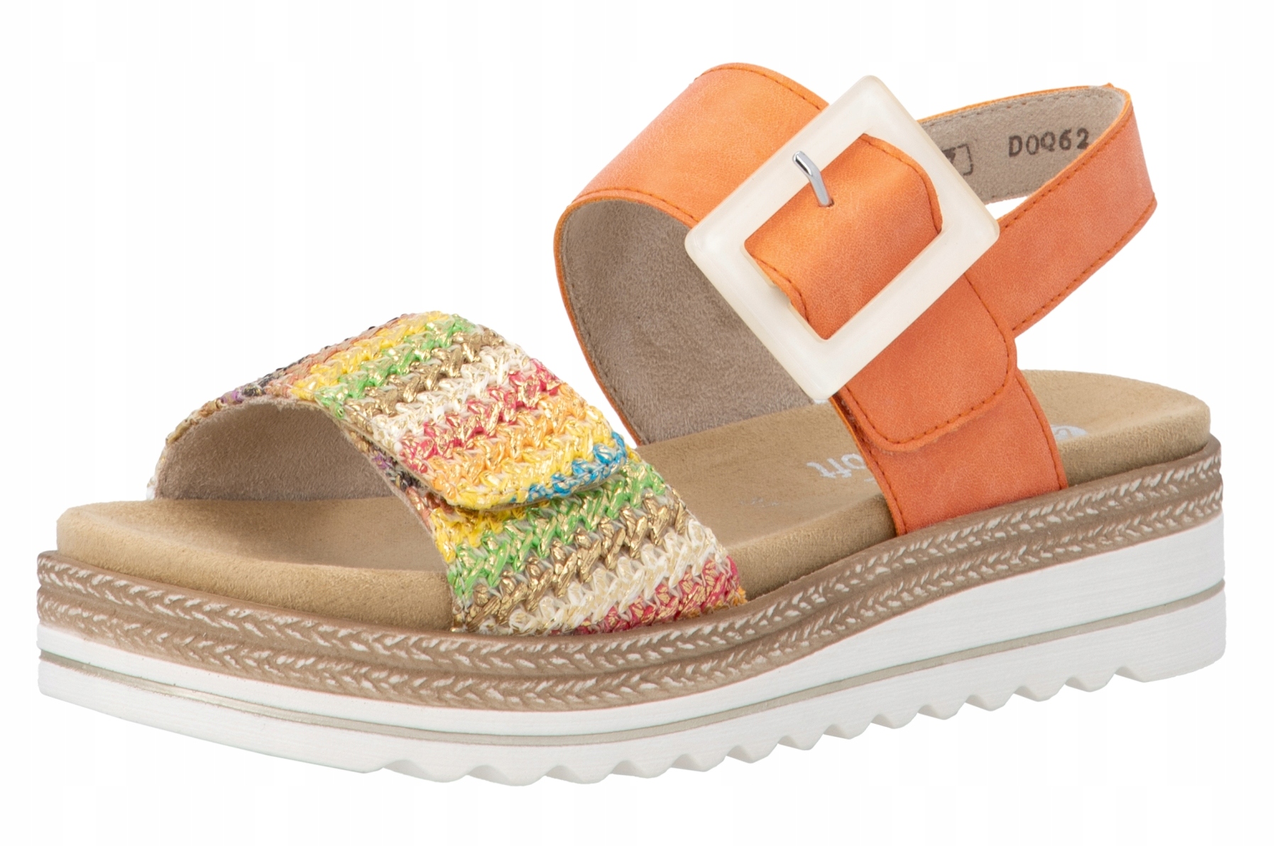 Remonte D0Q62-38 vel.38 barevné sandály na klínku Rieker Soft